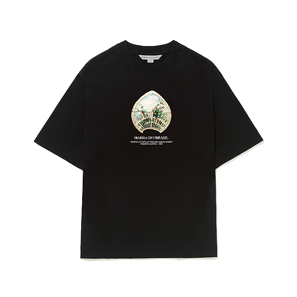 Camiseta Barra Esboço Preta