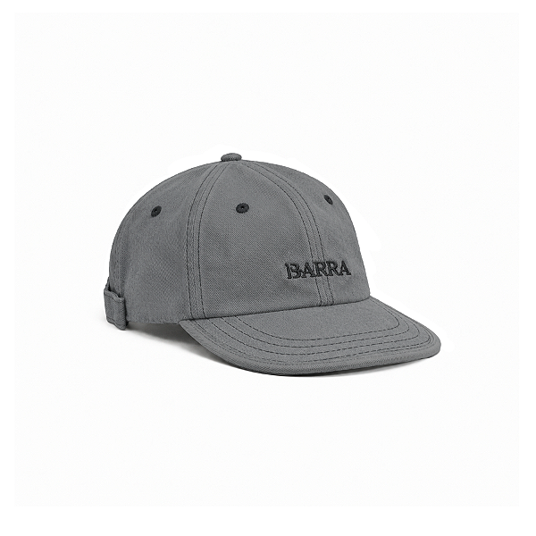 Boné Barra Six Panel Logo Grafite Estonado