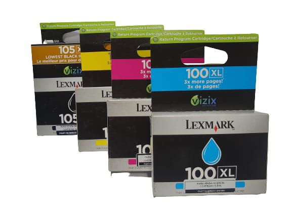 Cartuchos Coloridos Lexmark 100XL Originais