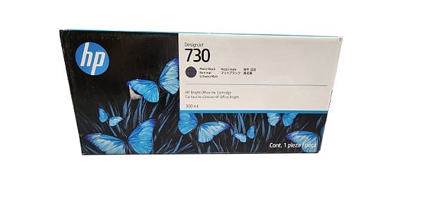 Cartucho original HP 730 Matte Black P2V71A PLOTTER HP T1600 T1700 T2600 300ml
