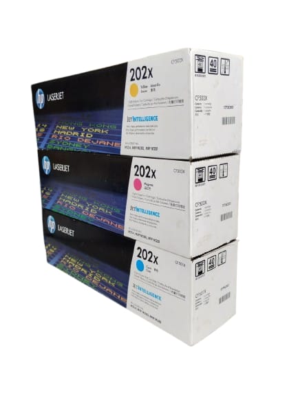Toner original HP 202X CF501X CYAN CF502X YELLOW CF503X MAGENTA M254, MFP M280, MFP M281