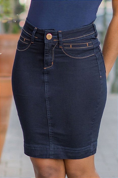 Saia Jeans Jovem MIX NATIVA ADvestir Moda Evangélica