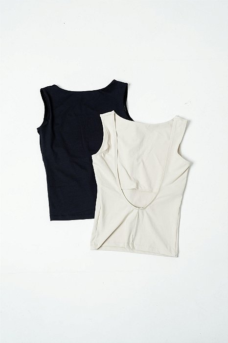 Kit 01 - Blusa Burguesinha Off e Preta