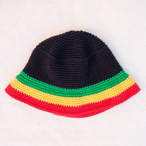 Chapéu Bucket de Crochê Jamaica