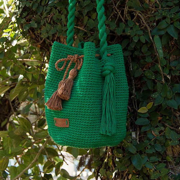 Bolsa Saco de Crochê - Compre Online | Anunciação Store - Anunciação Store  - Tricot e Crochet em forma de desejo