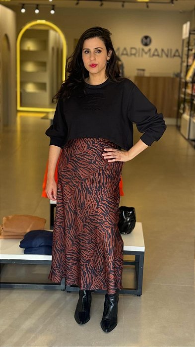 Saia Midi Colcci Tiger