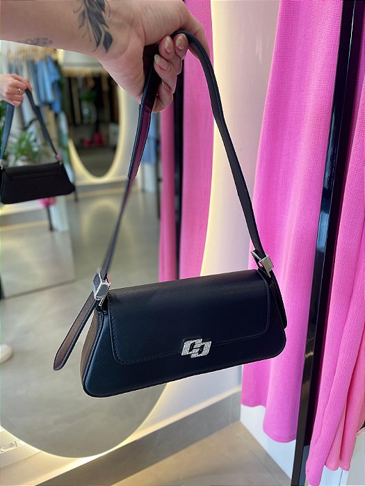 Bolsa Colcci baguete Strass Prata