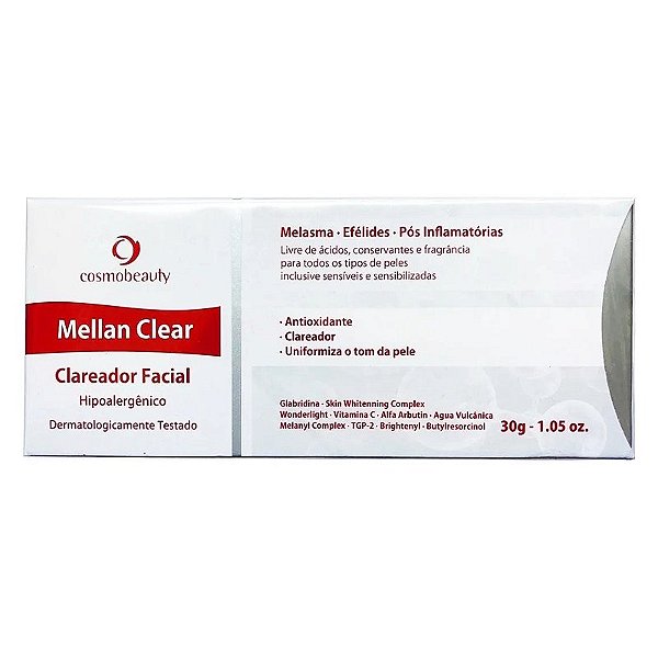 Cosmobeauty Clareador Facial Mellan Clear 30g
