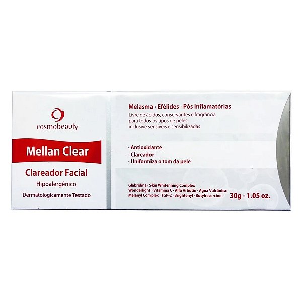 Cosmobeauty Clareador Facial Mellan Clear 30g