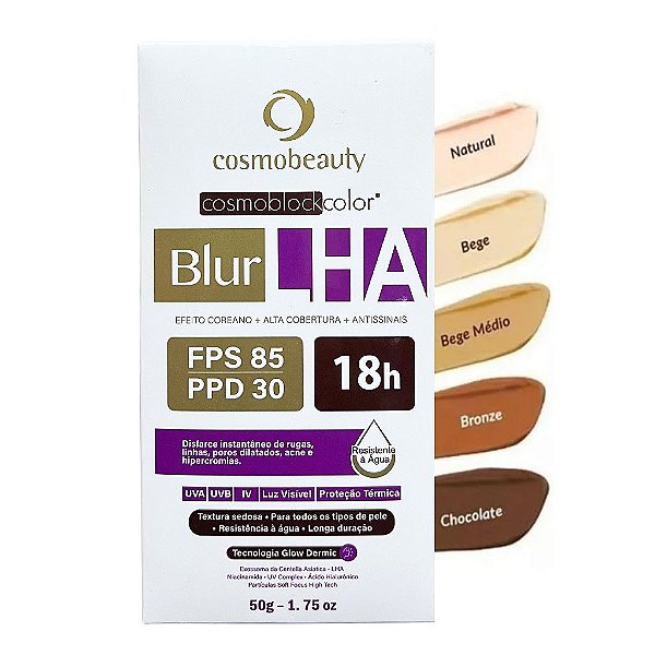 Cosmobeauty Blur LHA Efeito Pele Coreana Fps85 50g