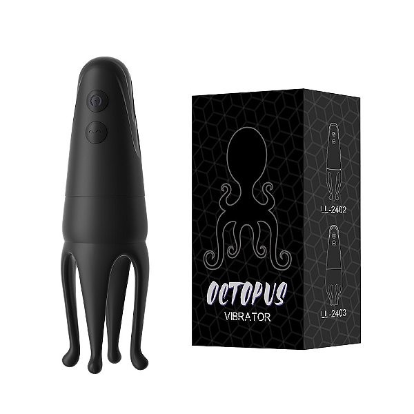 MASTURBADOR E VIBRADOR ESTIMULADOR COM 10 MODOS DE VIBRAÇÕES RECARREGÁVEL OCTOPUS