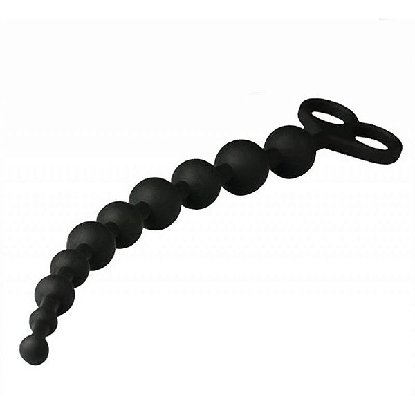 PLUG ANAL DILATADOR ESCALONADO COM ESFERAS AVELUDADAS 34CM SI