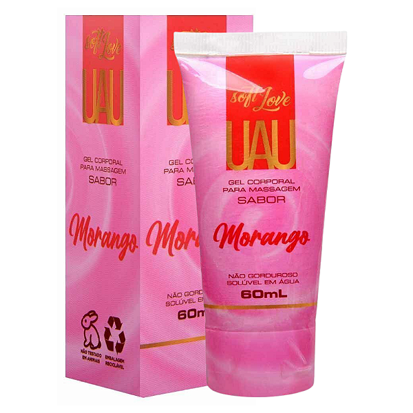 LUBRIFICANTE ÍNTIMO AROMÁTICO DESLIZANTE UAU MORANGO