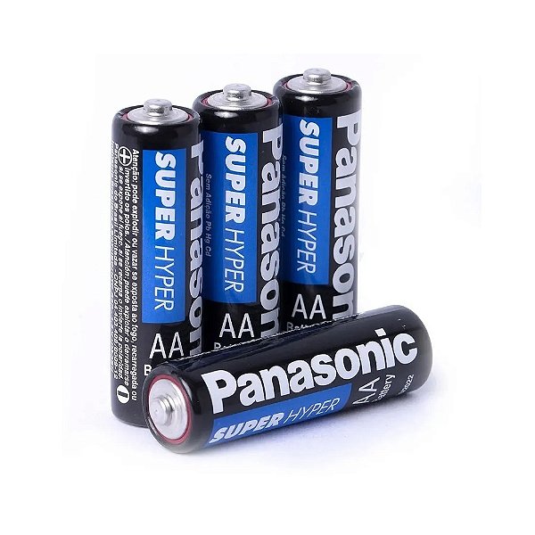 PILHAS AA PANASONIC SUPER HYPER LONGA DURAÇÃO 4 UNIDADES