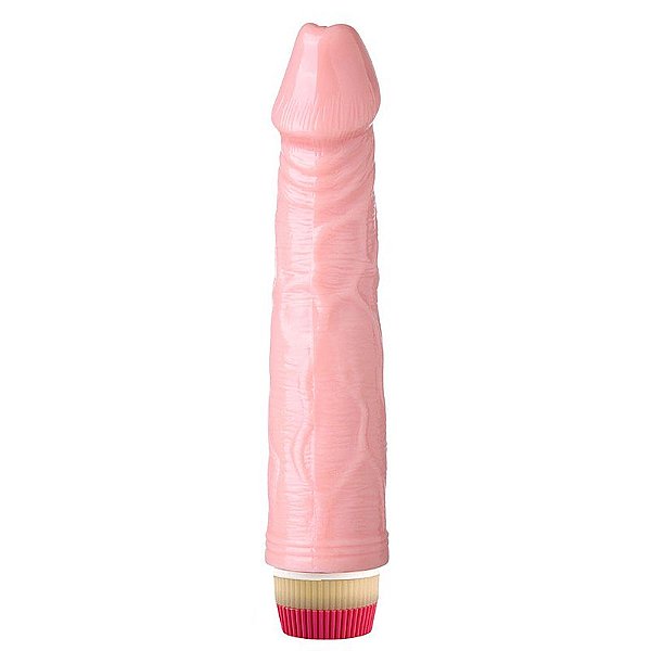 VIBRADOR PÊNIS ROTATIVO EM SILICONE BEGE 22,5 X 4,3CM MULTIVELOCIDADES SWING SI