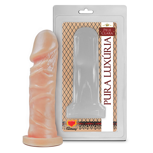 PRÓTESE REALÍSTICA EM SILICONE 15,3 X 4CM BEGE PURA LUXÚRIA