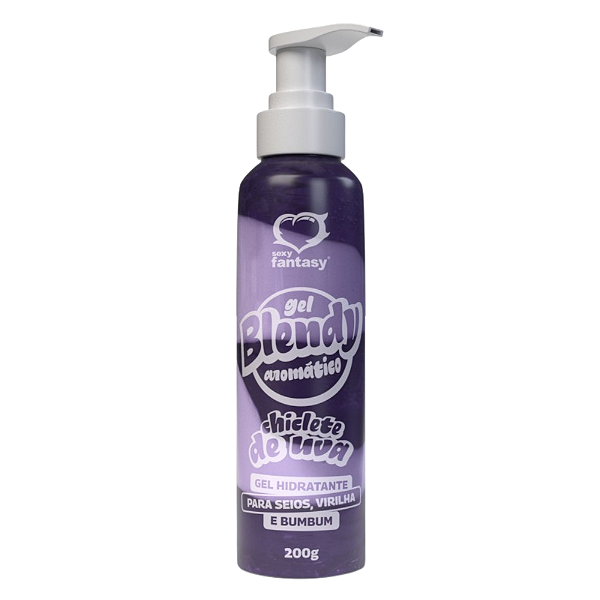 GEL HIDRATANTE CORPORAL BEIJÁVEL COM CREME AVELUDADO BLENDY CHICLETE DE UVA