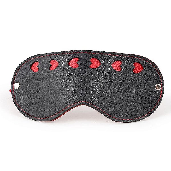 VENDA LUXUOSA EM FORMA DE CORAÇÃO PRETO E VERMELHO BONDAGE SI