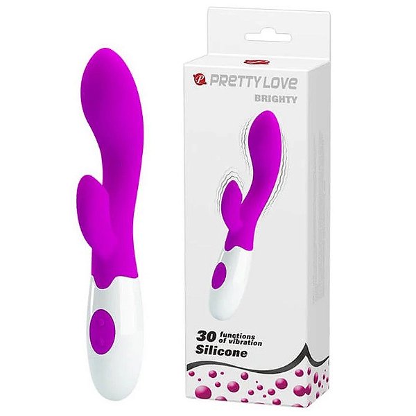 VIBRADOR PONTO G E CLITÓRIS 30 MODOS DE VIBRAÇÕES COM POLEGAR ESTIMULADOR BRIGHTY