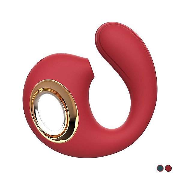 VIBRADOR DUPLO PONTO G E CLITÓRIS 12 VIBRAÇÕES E 3 SUCÇÃO E PULSAÇÃO RECARREGÁVEL SNAIL II CORES