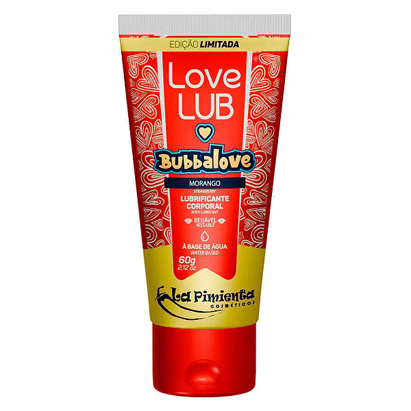 LUBRIFICANTE ÍNTIMO BEIJÁVEL BUBBALOVE MORANGO