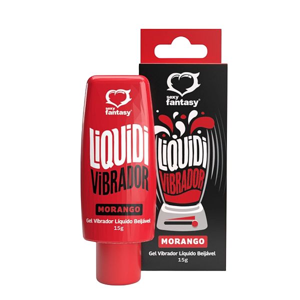 EXCITANTE VIBRADOR LÍQUIDO BEIJÁVEL LIQUIDI VIBRADOR MORANGO