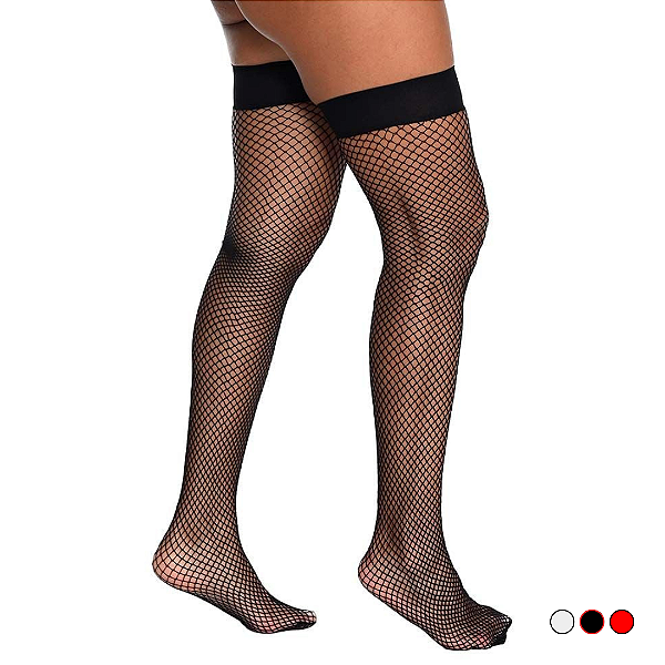 MEIA 7/8 ARRASTÃO RENDADA PUNHO SOCIAL COM ELÁSTICO CORES