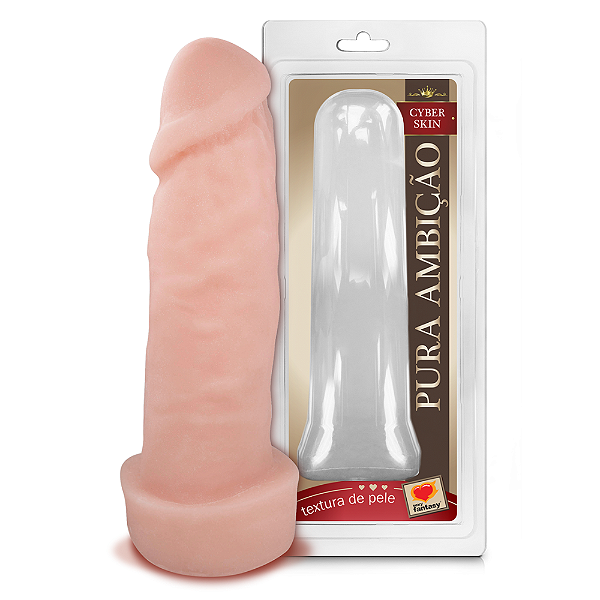 PRÓTESE REALÍSTICA EM CYBERSKIN 18 X 6CM PURA AMBIÇÃO