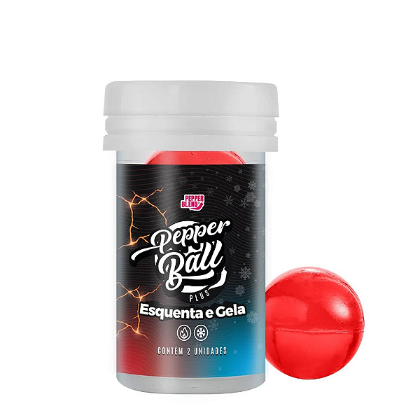 BOLINHA EXCITANTE ESQUENTA E GELA PEPPER BALL 2 UNIDADES