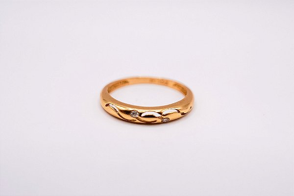 ANEL OURO AMARELO COM PEDRA