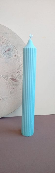 Vela Pilar Frisada Azul Grande