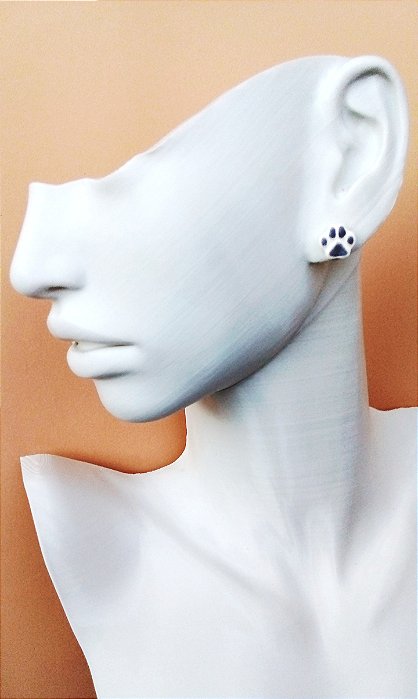 Brinco de Cerâmica Artesanal  Patinha