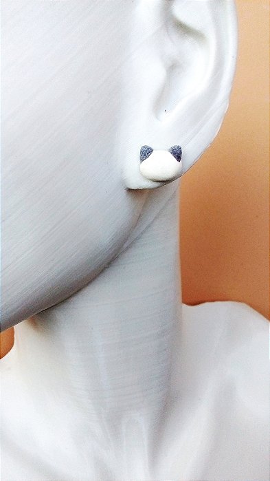 Brinco de Cerâmica  Gatinho