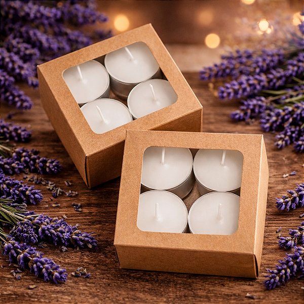Vela Rechaud Lavanda feita com Cera Vegetal