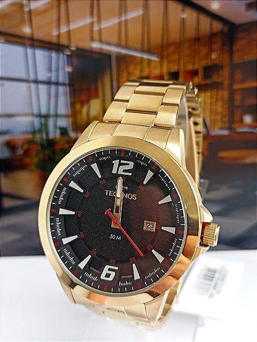 RELÓGIO TECHNOS MASCULINO RACER DOURADO - 2117LDO/1P