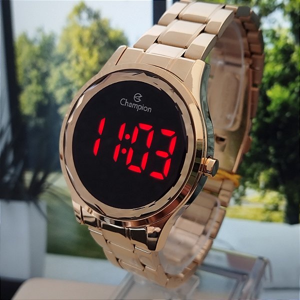 Relógio Feminino Champion Digital Dourado CH48019V