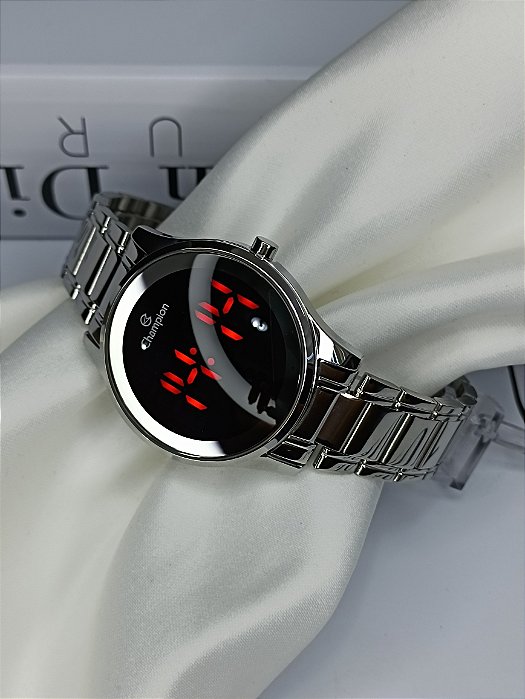 Relógio Champion CH48046T digital feminino prateado