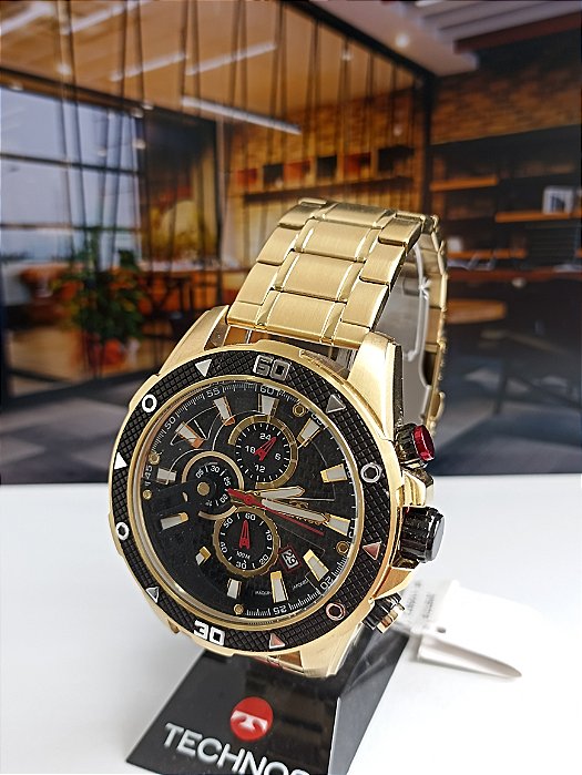 Relógio Technos Masculino Ts Carbon Dourado- JS15FT/T1P