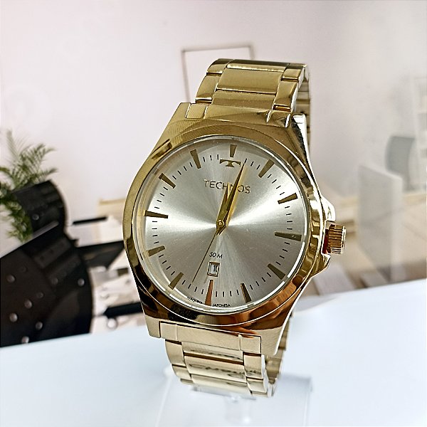 Relogio Technos Dourado Classico Social  2115LAM/4K