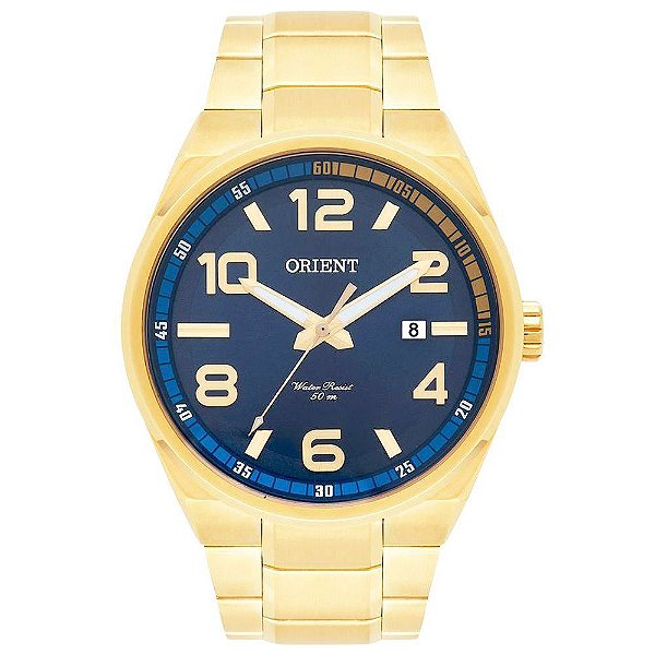 Relógio Orient Masculino Analógico Dourado MGSS1134 D2KX
