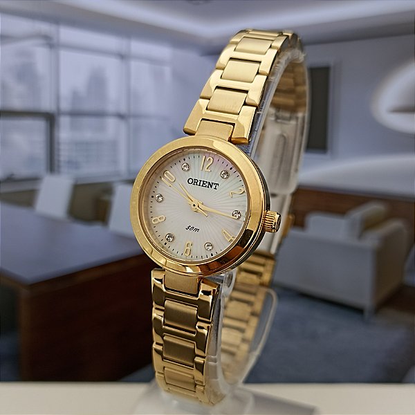 Relógio Orient Feminino dourado FGSS0068 S2KX