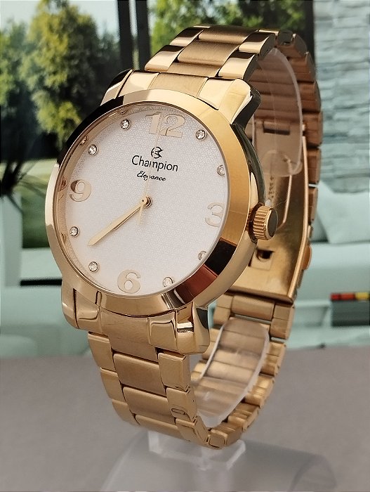 Relógio Champion Dourado Feminino  CN26279H