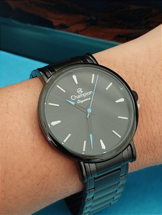 Relógio Champion Preto Feminino  CN24477N
