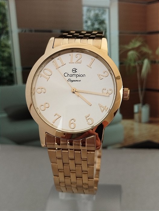 Relógio Champion Elegance CN26171H Quartz Dourado