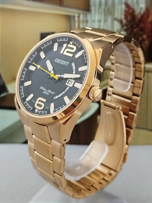 Relógio Orient Masculino Analógico Dourado MGSS1159 P2KX