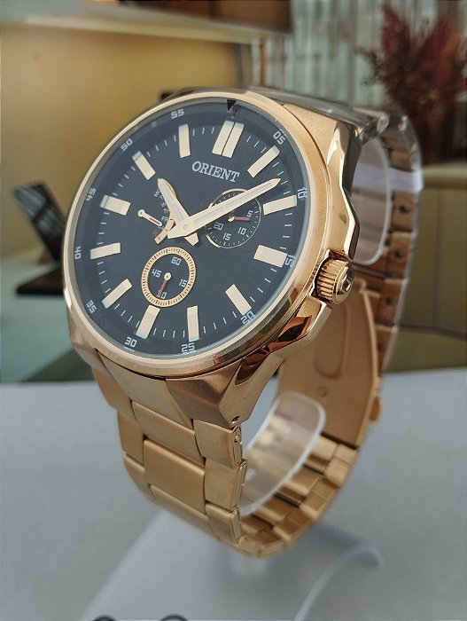 Relógio Orient Analógico Masculino Dourado MGSSM030P1KX