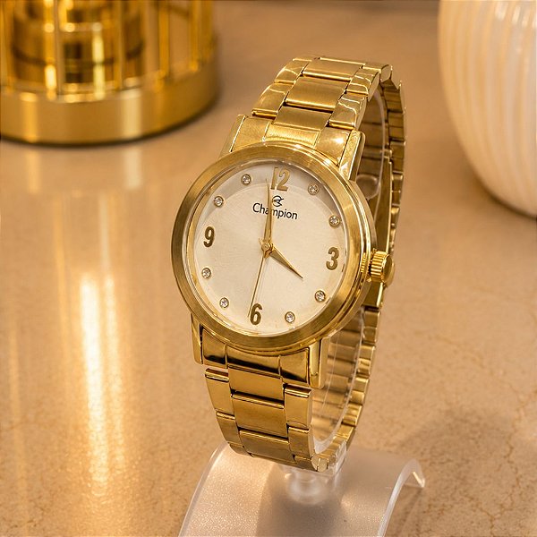 Relógio Champion Dourado Feminino CN29025H