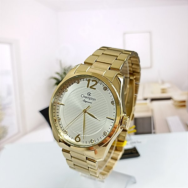 Relógio Champion Feminino Analógico Elegance Dourado CN27607H