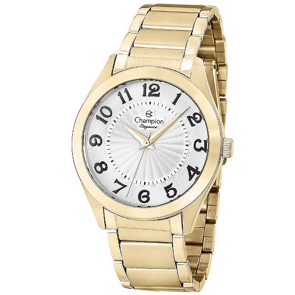 Relógio Champion Elegance Feminino Dourado CN25029H Dourado