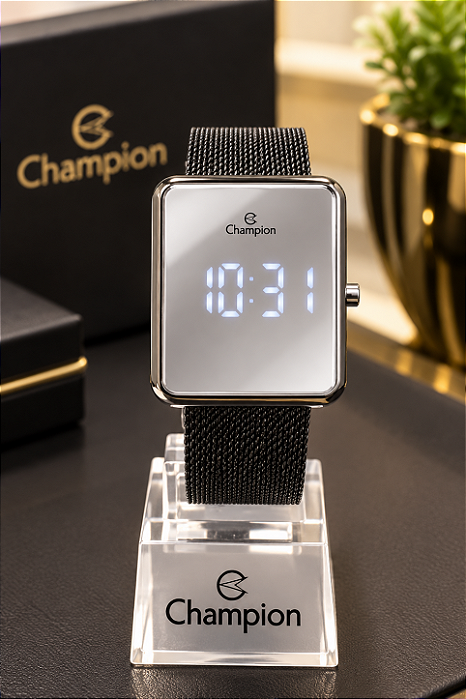 Relógio Champion Digital Preto Led CH40080K
